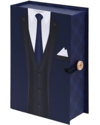 Коробка-книга "Мужской костюм", 120х180х50 мм