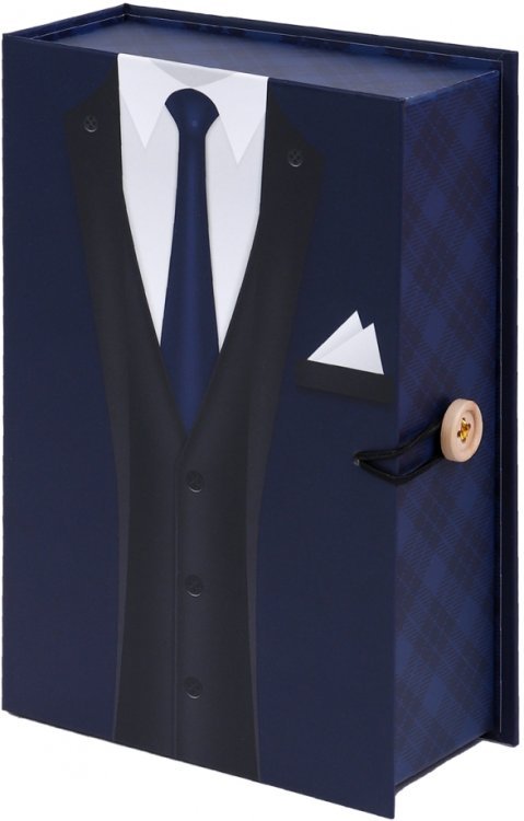 Коробка-книга "Мужской костюм", 120х180х50 мм