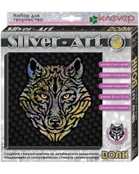 Набор для изготовления картины Silver-Art "Волк", декорирование