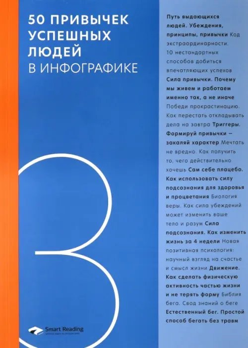 Обложка книги «50 привычек успешных людей в инфографике», ISBN 9785604524008