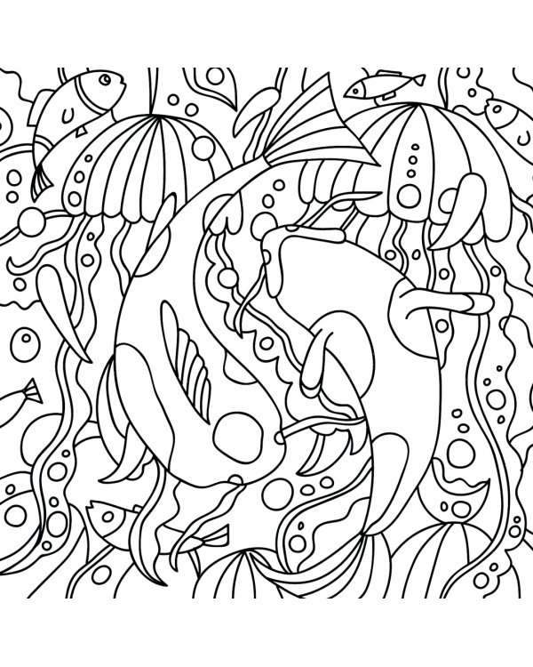 Раскраска для маркеров. Фантазия