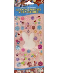 Декоративные украшения "Цветочки и пушистик 1"