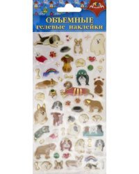 Объемные гелевые наклейки "Забавные собаки"
