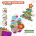 Игрушки на магнитах с фольгой. Ёлочка и снеговик