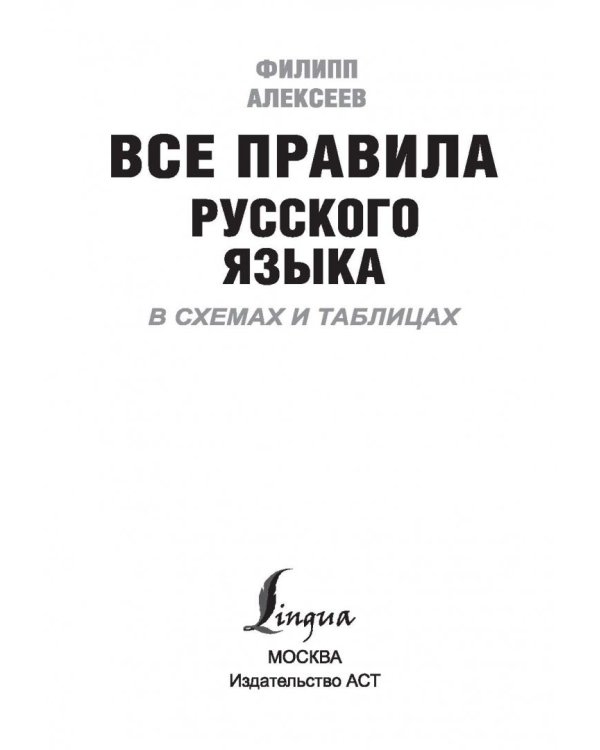 Все правила русского языка в схемах и таблицах