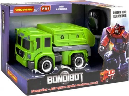 Трансформер-конструктор с отвёрткой 2 в 1. Bondibot. Мусоровоз-робот Трансформер-конструктор с отвёрткой 2 в 1. Bondibot. Мусоровоз-робот
