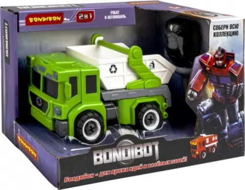 Трансформер-конструктор с отвёрткой 2 в 1. Bondibot. Контейнерный мусоровоз-робот Трансформер-конструктор с отвёрткой 2 в 1. Bondibot. Контейнерный мусоровоз-робот