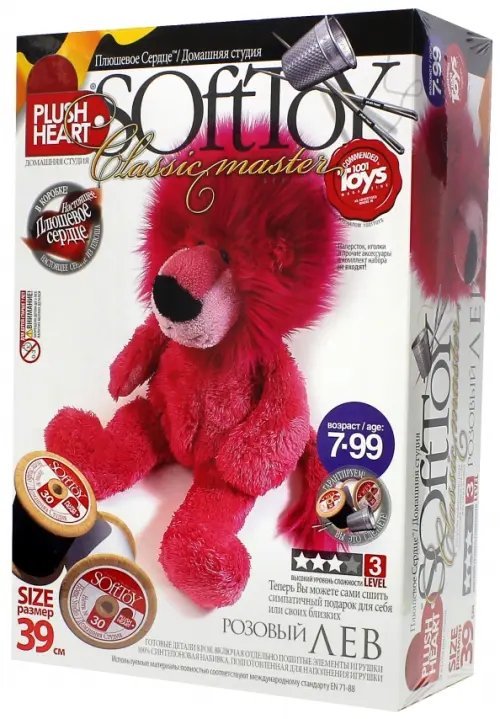 Набор для изготовления мягкой игрушки. Лев розовый Набор для изготовления мягкой игрушки. Лев розовый