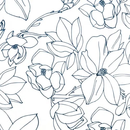 Обложка книги «Упаковочная бумага "Magnolias", глянец, 70x100 см, 90 г/м2»