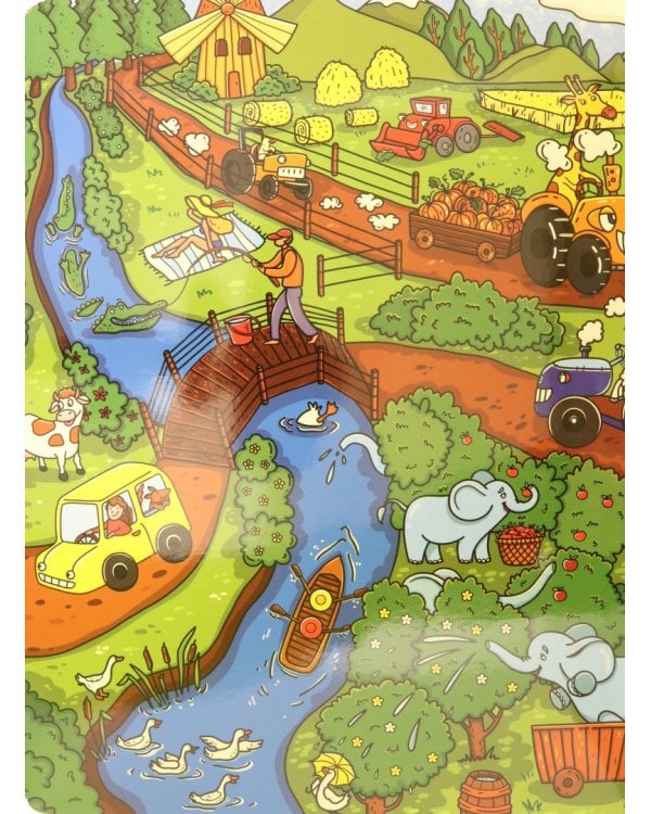 Найди трактор.Виммельбух