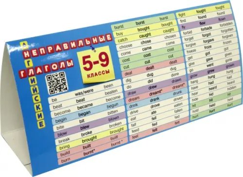 Английский язык Английский язык. 5-9 классы. Настольная таблица-домик. Неправильные глаголы. ФГОС