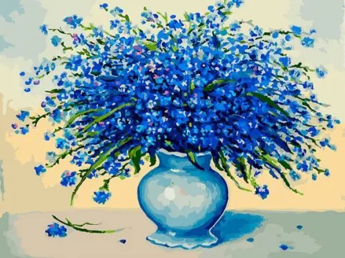 Обложка книги «Живопись на холсте. Незабудки, 30x40 см»