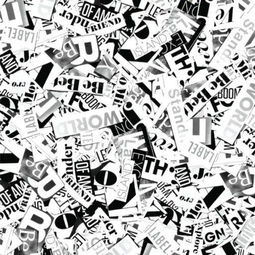 Бумага упаковочная &quot;Газетные вырезки&quot;, 70x100 см, 1 лист