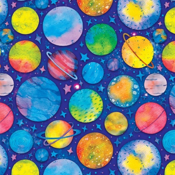 Бумага упаковочная "Галактика", 70x100 см, 1 лист Бумага упаковочная "Галактика", 70x100 см, 1 лист