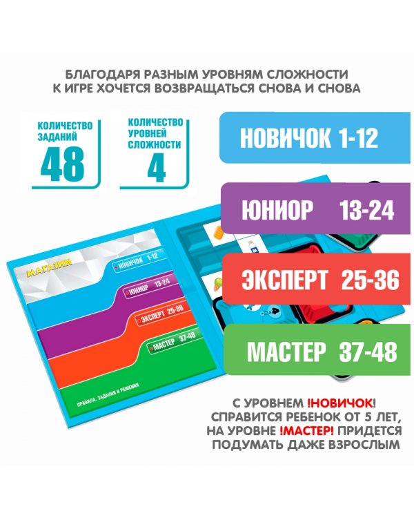 Магнитная логическая игра для путешествий. Магазин