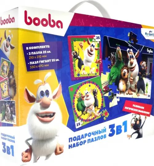 Набор пазлов 3 в 1. Буба Набор пазлов 3 в 1. Буба