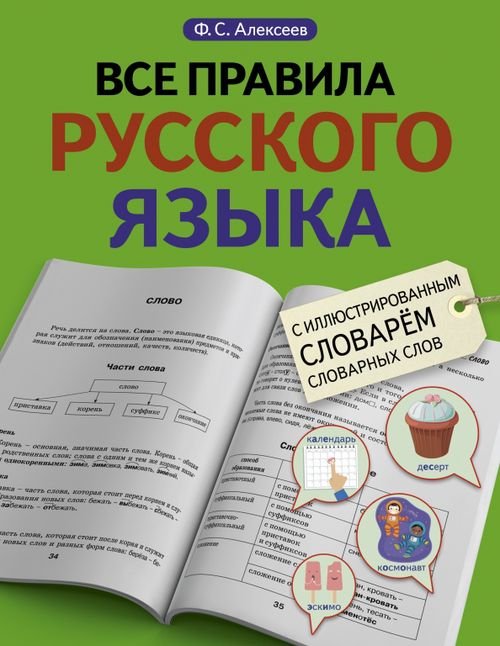 Все правила + иллюстр. словарь Все правила русского языка с иллюстрированным словарем словарных слов