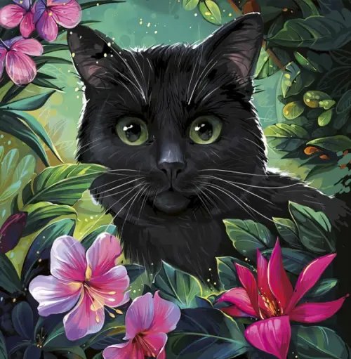 Алмазная мозаика. Волшебный кот, 30x30 см Алмазная мозаика. Волшебный кот, 30x30 см