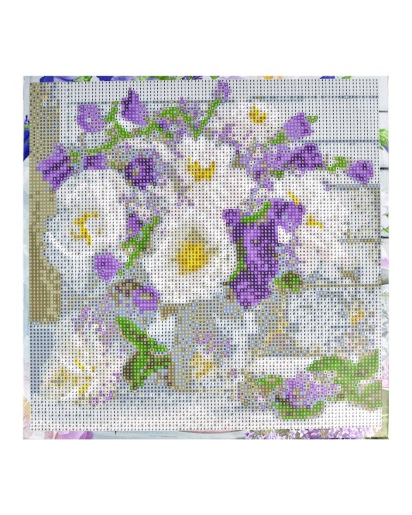 Алмазная мозаика. Нежный букет, 30x30 см