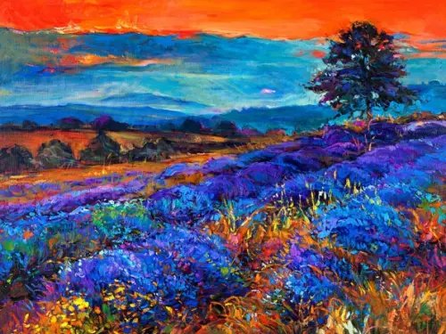 Алмазная мозаика. Закат в Провансе, 30x40 см Алмазная мозаика. Закат в Провансе, 30x40 см