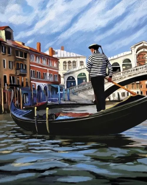 Алмазная мозаика. Романтика Венеции, 40x50 см Алмазная мозаика. Романтика Венеции, 40x50 см