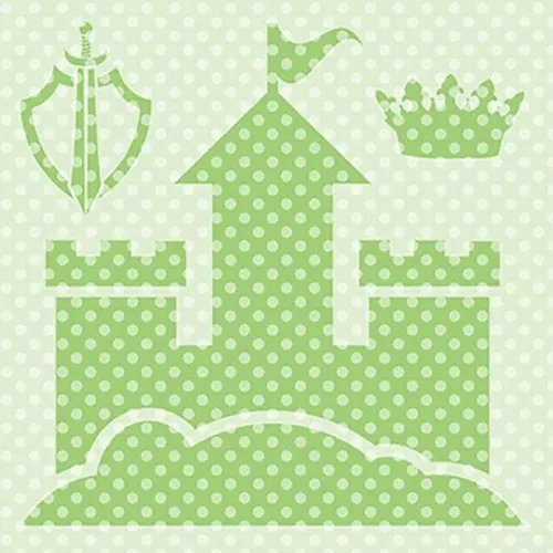 Трафарет для рисунка "Замок", 100x100 мм Трафарет для рисунка "Замок", 100x100 мм