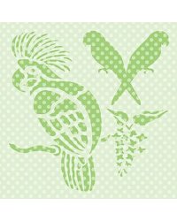 Трафарет для рисунка &quot;Попугайчики&quot;, 100x100 мм