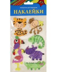 Материалы для творчества "Наклейки. Веселые зверята"