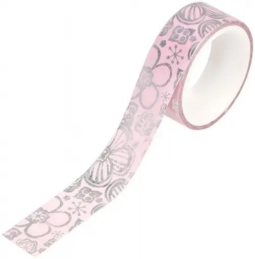 Декоративная клейкая лента "Pink elegance", 1,5 см, 3 м Декоративная клейкая лента "Pink elegance", 1,5 см, 3 м