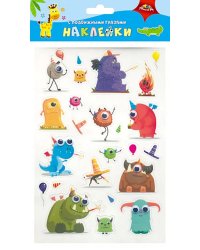 Наклейки с подвижными глазками "Монстрики"