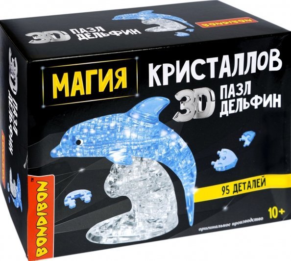 Пазл 3D. Магия кристаллов. Дельфин, 95 деталей Пазл 3D. Магия кристаллов. Дельфин, 95 деталей