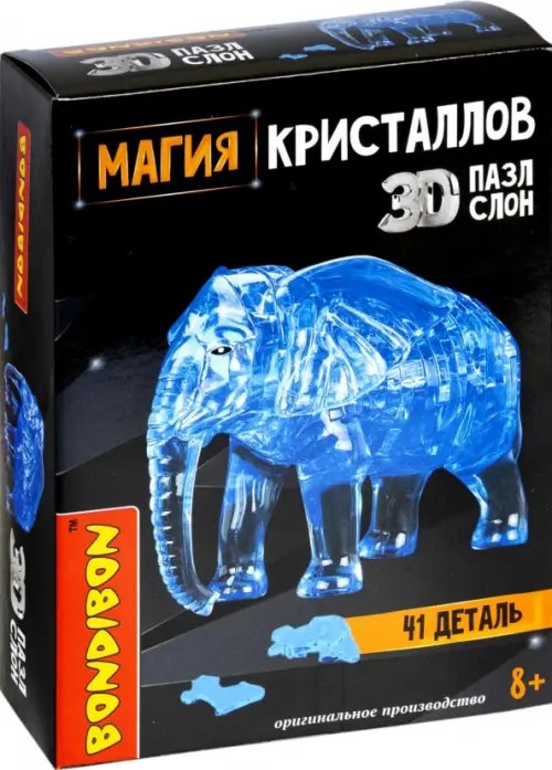 Пазл 3D. Магия кристаллов. Слон, 41 деталь Пазл 3D. Магия кристаллов. Слон, 41 деталь