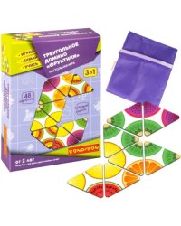 Настольная игра 3 в 1. Треугольное домино. Фруктики