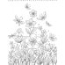 Раскраска антистресс на гребне Цветы прокрастинации