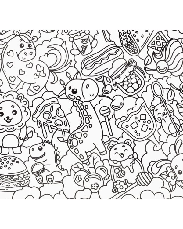 Большая семейная раскраска. Милые картинки