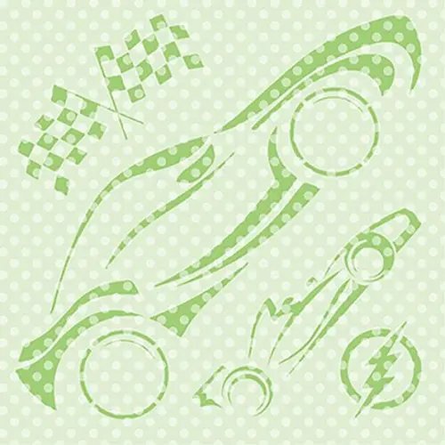 Трафарет &quot;Спортивные автомобили&quot;, 180 мкм, 100x100 мм