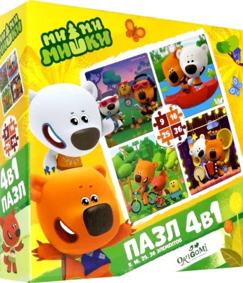 Пазл 4 в 1. МиМиМишки. Приключения Мишек Пазл 4 в 1. МиМиМишки. Приключения Мишек