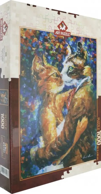 Пазлы 1000 деталей Пазл. Танец влюбленных кошек, 1000 элементов