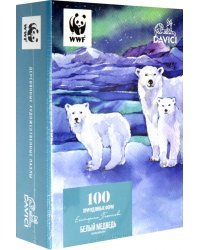 Пазл "Белый медведь", 100 элементов