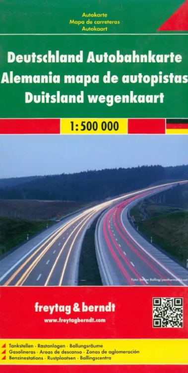 Germany motorway map. 1:500 000 Germany motorway map. 1:500 000