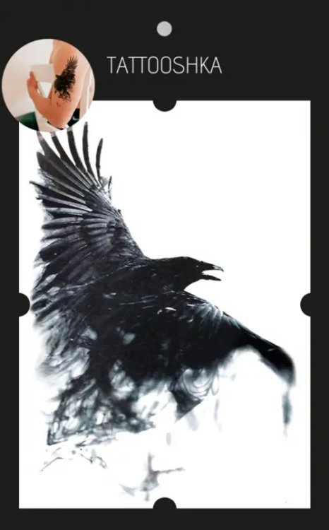 Временная татуировка "Ворон" Временная татуировка "Ворон"