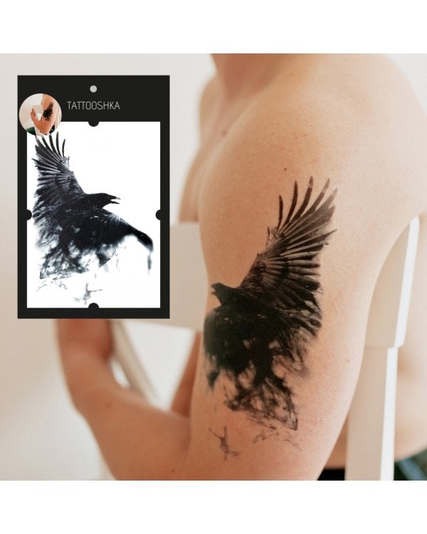 Временная татуировка "Ворон"