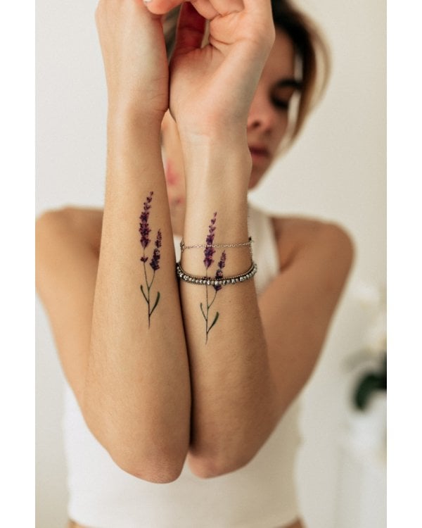 Временная татуировка "2 лаванды"
