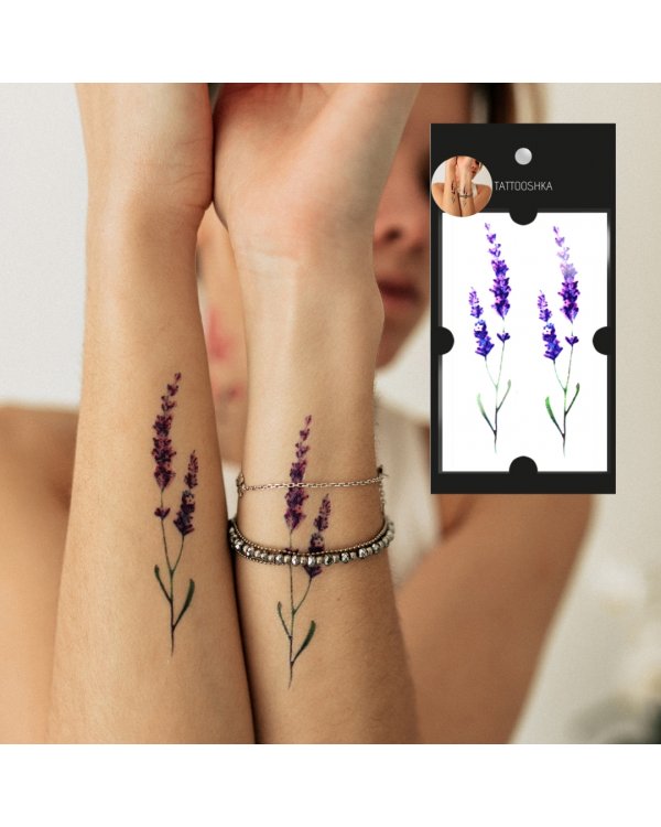 Временная татуировка "2 лаванды"