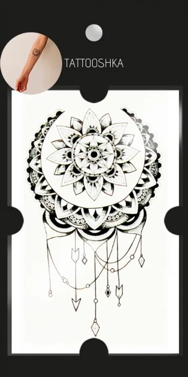 Временная татуировка "Ловец снов с подвесками" Временная татуировка "Ловец снов с подвесками"