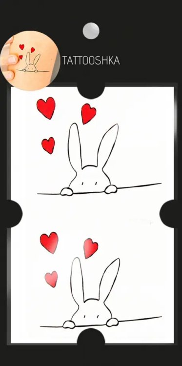 Временная татуировка "Любящий зайчик" Временная татуировка "Любящий зайчик"