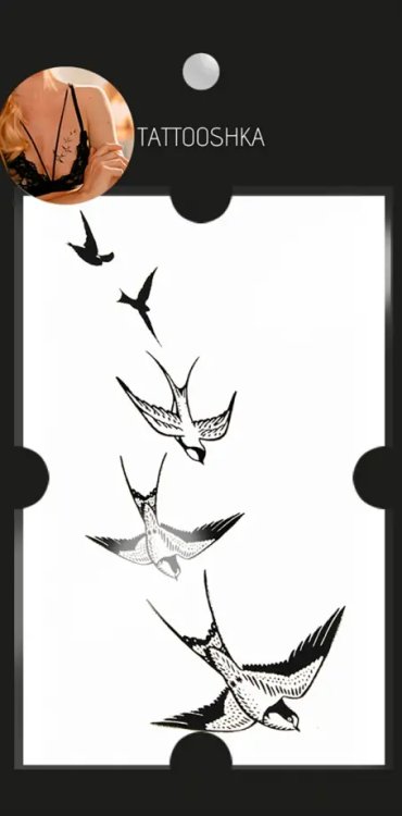 Временная татуировка "Полет ласточки" Временная татуировка "Полет ласточки"