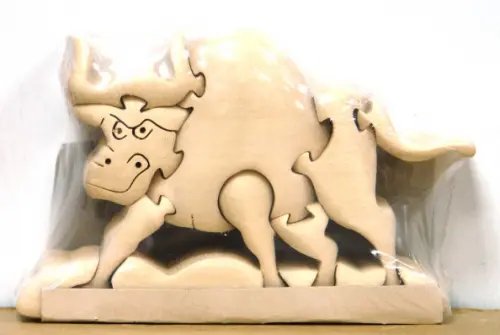 Объемный пазл из массива дерева. Бык Ваня Объемный пазл из массива дерева. Бык Ваня