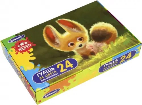 Гуашь &quot;Зверята&quot;, 24 цвета