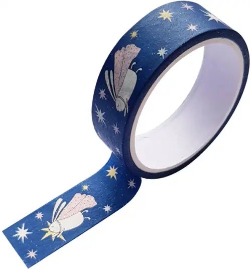 Лента клейкая декоративная "Зайка", 15 мм х 5 м, арт. BSWT002-02 Лента клейкая декоративная "Зайка", 15 мм х 5 м, арт. BSWT002-02